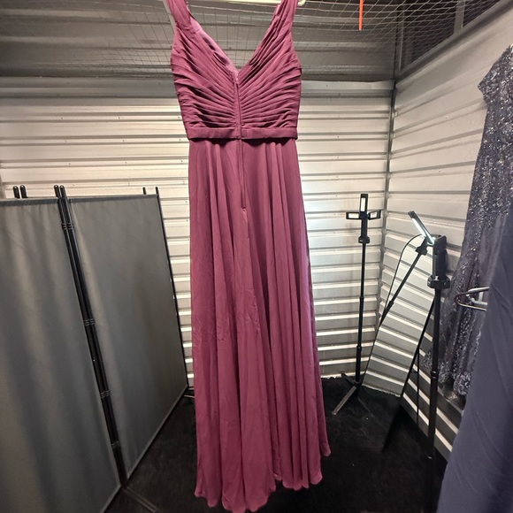 Mori Lee Deep Purple Asymmetrical Dress - Picture 2 of 4